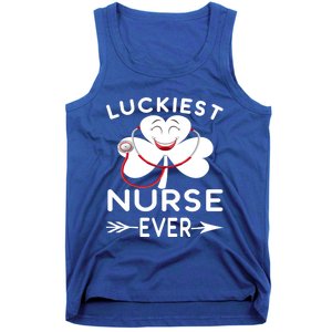 Luckiest Nurse Ever St Patrick Nurse Shamrock Gift Tank Top