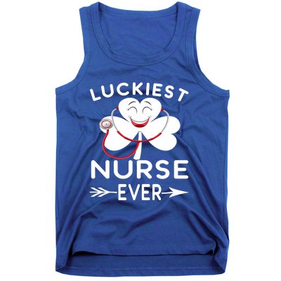 Luckiest Nurse Ever St Patrick Nurse Shamrock Gift Tank Top