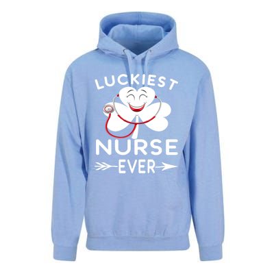 Luckiest Nurse Ever St Patrick Nurse Shamrock Gift Unisex Surf Hoodie