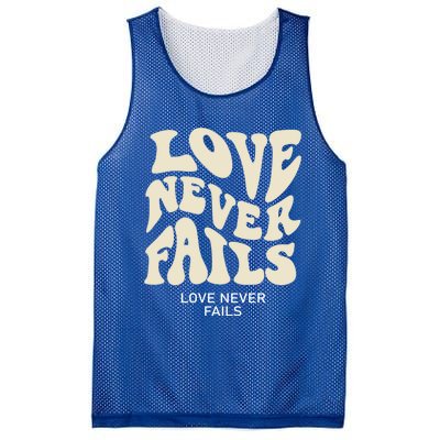 Love Never Fails Gift Mesh Reversible Basketball Jersey Tank