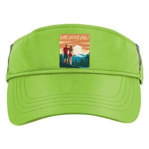 Love Never Fails Sunset Couple Adult Drive Performance Visor