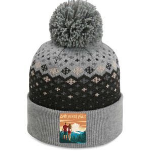 Love Never Fails Sunset Couple The Baniff Cuffed Pom Beanie