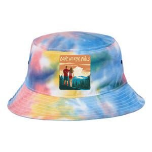 Love Never Fails Sunset Couple Tie Dye Newport Bucket Hat