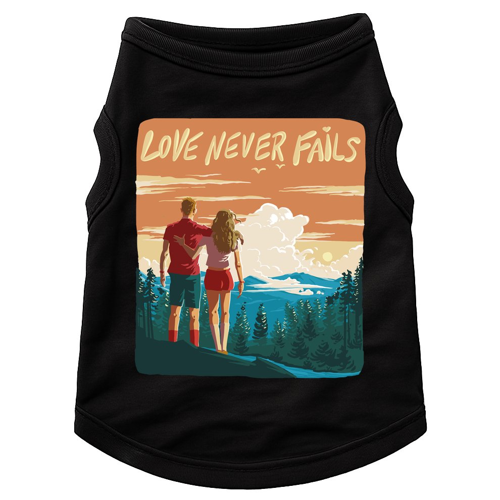 Love Never Fails Sunset Couple Doggie Tank