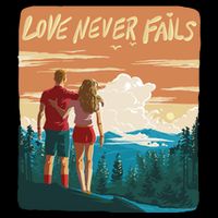 Love Never Fails Sunset Couple Backpack