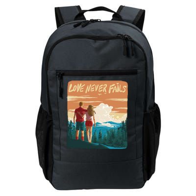 Love Never Fails Sunset Couple Daily Commute Backpack