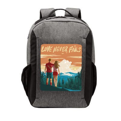 Love Never Fails Sunset Couple Vector Backpack