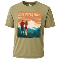 Love Never Fails Sunset Couple Cooling Performance Crew T-Shirt