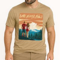 Love Never Fails Sunset Couple Cooling Performance Crew T-Shirt