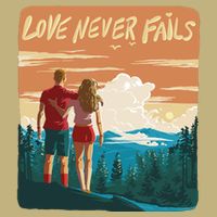 Love Never Fails Sunset Couple Cooling Performance Crew T-Shirt