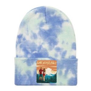 Love Never Fails Sunset Couple Tie Dye 12in Knit Beanie