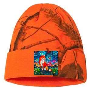 Lupine Night Fox Starry Night Art Painting Kati Licensed 12" Camo Beanie