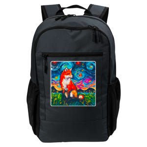 Lupine Night Fox Starry Night Art Painting Daily Commute Backpack