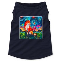 Lupine Night Fox Starry Night Art Painting Doggie Tank