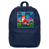 Lupine Night Fox Starry Night Art Painting 16 in Basic Backpack