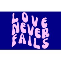 Love Never Fails Cute Gift Casual Back Letter Valentines Day Faith Gift Bumper Sticker