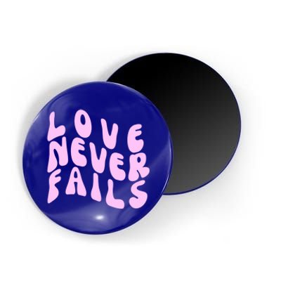 Love Never Fails Cute Gift Casual Back Letter Valentines Day Faith Gift Magnet