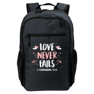 Love Never Fails 1 Corinthians 13 8 Bible Verse Christian Cool Gift Daily Commute Backpack