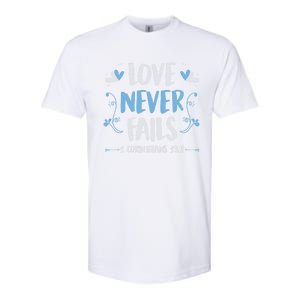 Love Never Fails 1 Corinthians 13 8 Bible Verse Christian Gift Softstyle CVC T-Shirt