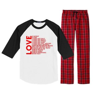 Love Never Fails Raglan Sleeve Pajama Set