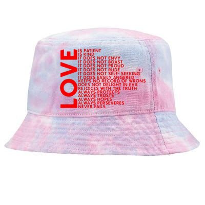 Love Never Fails Tie-Dyed Bucket Hat