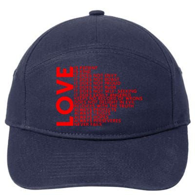 Love Never Fails 7-Panel Snapback Hat