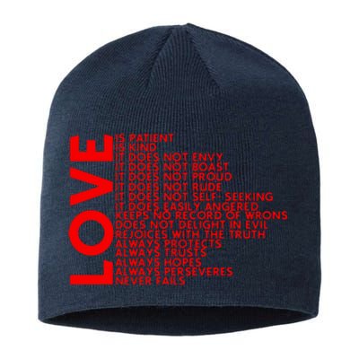 Love Never Fails Sustainable Beanie