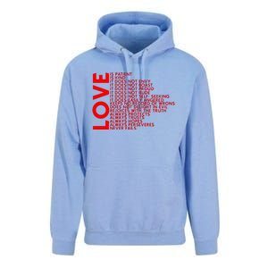 Love Never Fails Unisex Surf Hoodie