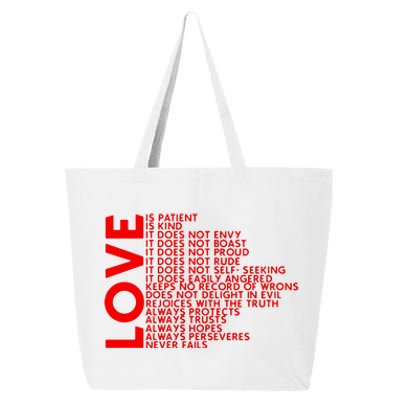 Love Never Fails 25L Jumbo Tote