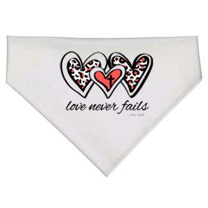 Love Never Fails Bible Verse God Loves You Sayings Quotes Gift USA-Made Doggie Bandana