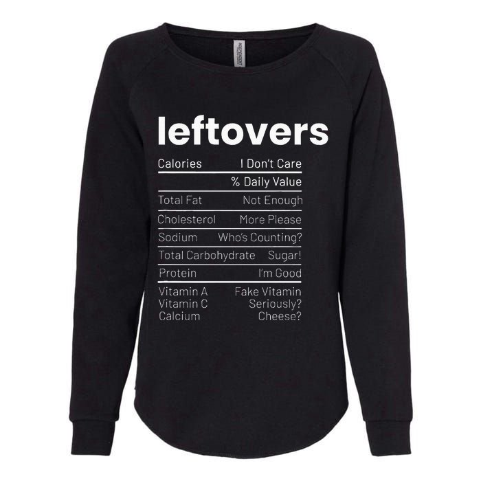 Leftovers Nutrition Facts Thanksgiving Leftover Recipes Womens California Wash Sweatshirt