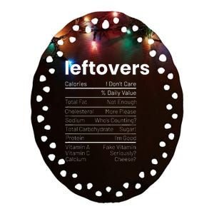 Leftovers Nutrition Facts Thanksgiving Leftover Recipes Ceramic Oval Ornament