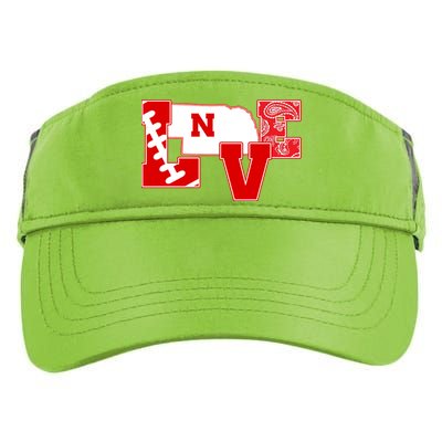 Love Nebraska Football Adult Drive Performance Visor