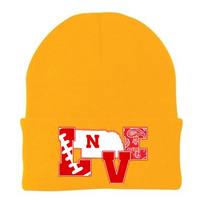 Love Nebraska Football Knit Cap Winter Beanie