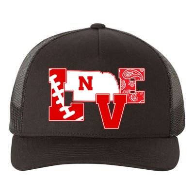 Love Nebraska Football Yupoong Adult 5-Panel Trucker Hat