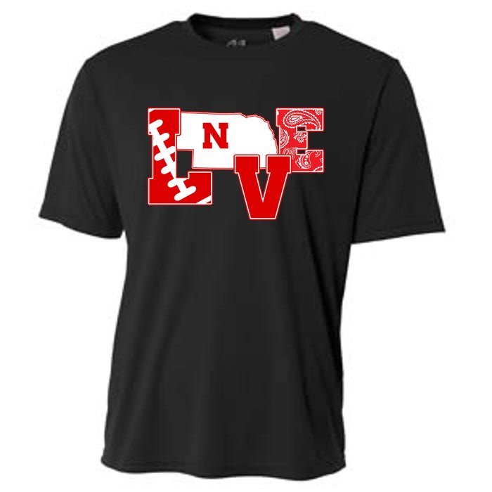 Love Nebraska Football Cooling Performance Crew T-Shirt