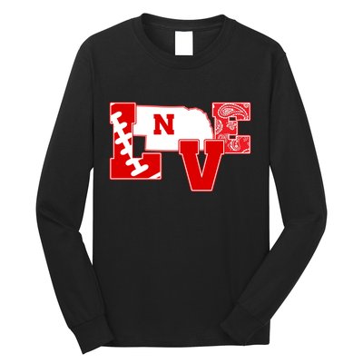 Love Nebraska Football Long Sleeve Shirt