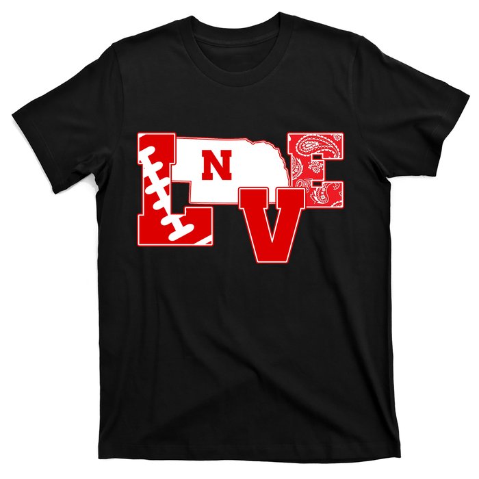 Love Nebraska Football T-Shirt