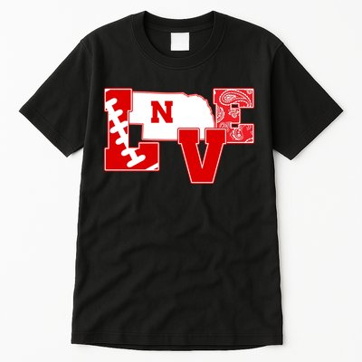 Love Nebraska Football Tall T-Shirt