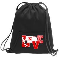 Love Nebraska Football Sweatshirt Cinch Pack Bag