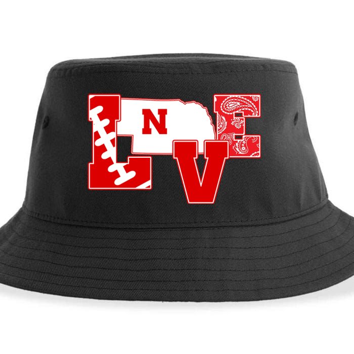 Love Nebraska Football Sustainable Bucket Hat