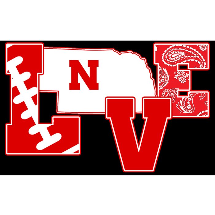 Love Nebraska Football Bumper Sticker