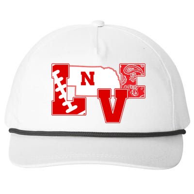 Love Nebraska Football Snapback Five-Panel Rope Hat