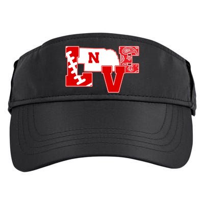 Love Nebraska Football Adult Drive Performance Visor