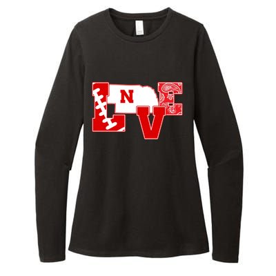 Love Nebraska Football Womens CVC Long Sleeve Shirt