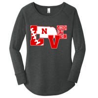 Love Nebraska Football Women's Perfect Tri Tunic Long Sleeve Shirt