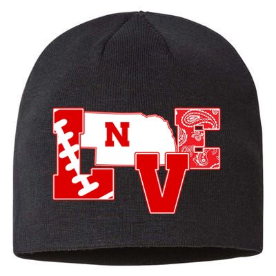 Love Nebraska Football Sustainable Beanie