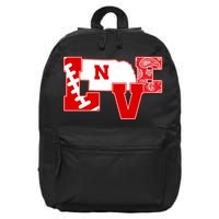 Love Nebraska Football 16 in Basic Backpack