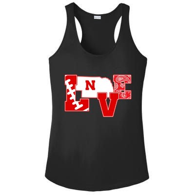 Love Nebraska Football Ladies PosiCharge Competitor Racerback Tank