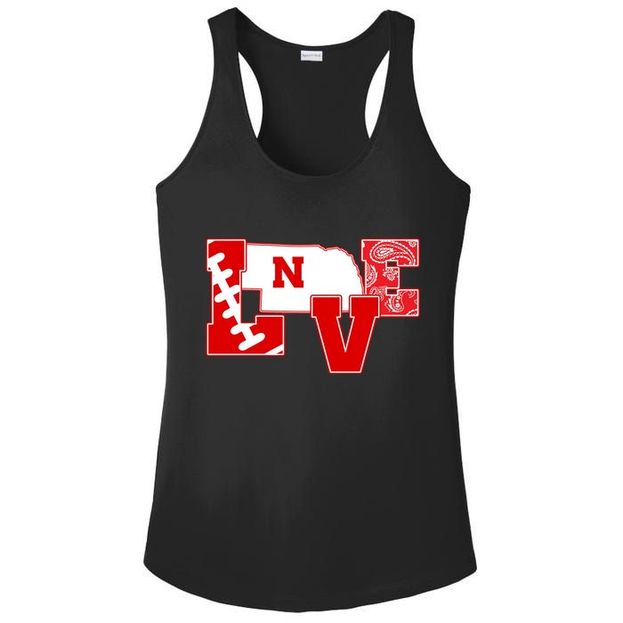 Love Nebraska Football Ladies PosiCharge Competitor Racerback Tank